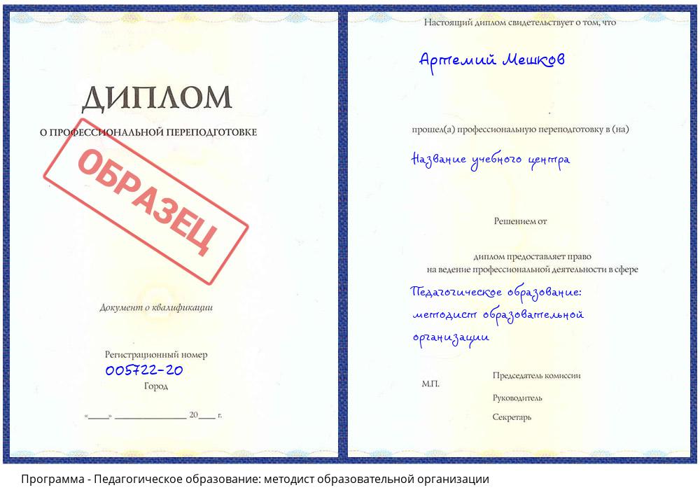 Педагогическое образование: методист образовательной организации Славгород